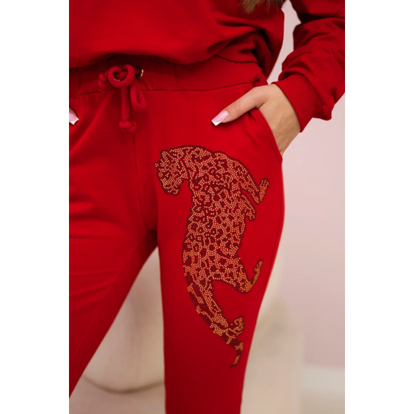 Komplet trenerke z rdečim cirkonom